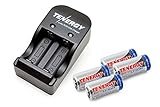 Kits: 4 Tenergy RCR123A 3.0V 900mAh Rechargeable Li-Ion Protected Batteries with a Smart Charger