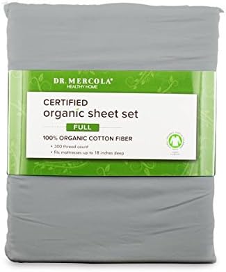 Dr. Mercola sábanas de algodón orgánico (Gris): Full: Amazon.es: Hogar