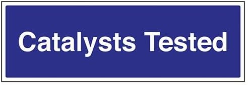 With Catalyst Sign VSafety Catalysts Tested Garage Sign – Landscape – 450mm x 150mm – 1mm ...