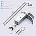 ROVOGO Waterfall Bathroom Vanity Sink Faucet, Single-Handle Single-Hole Cold and Hot Water Mixer Tap with Large Rectangular Spout, Brass Lavatory Sink Faucet, Chrome