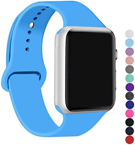 ic6Space Band Compatible for Apple Watch 38mm 42mm 40mm 44mm, Soft Silicone Sports Replacement Band for iWatch Series 5 4 3 2 1