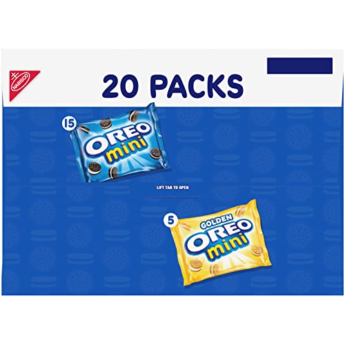 OREO MINI MIX SANDWICH COOKIES VARIETY PACK, 20 SNACK PACKS