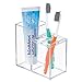 iDesign Clarity Wall Mount Nail Polish Storage Rack with 3 Shelves for Bathroom, Closet, Bedroom, Set of 1, Vanity Organizer
