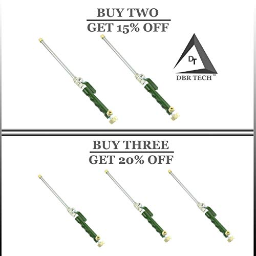 DBR Tech TM Hydro Jet High Pressure Power Washer, Pressure Washer Gun Whit Garden Hose End, Hydrojet Power Washer Nozzle