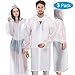 OPPMART Rain Coats,3 Pack Reusable Rain Coat Jacket with Hood EVA Portable Raincoat - Emergency Rain Coat for Theme Park, Hiking, Camping or Traveling,Size 61.4