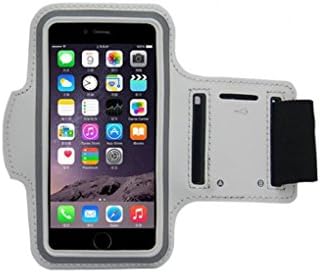 Armband Exercise Sport Hiking Jogging Gym Sweat Proof Arm Pouch For iPhone 6/6s iPhone 6/6s plus (Silver, 6 inches)