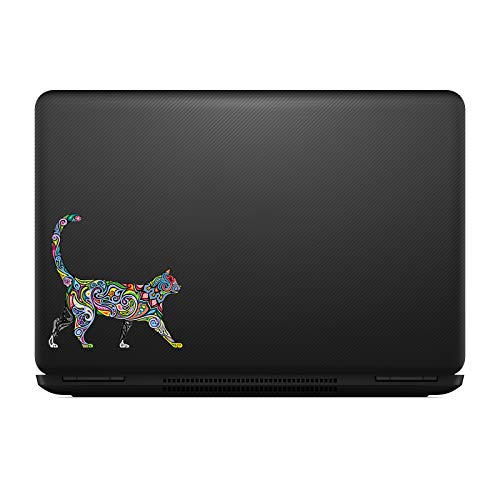 Cheerful Cat Pattern Car Bumper Sticker Decal 5" x 5" - Thumbnail 2