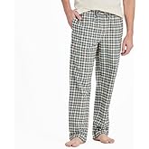 Life is Good. Men's Putty Check Plaid Classic Sleep Pant, Putty White, Medium