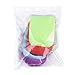 Beautyflier® Pack of 4 Anti-Slip Embossed Neoprene Bottle Insulator Sleeve 2.5mm Thick Collapsible Drink Can Cover for BBQ Camping Party (12oz(red/green/light blue/purple))