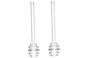 UTHCLO 2Pcs Honey Stirring Rods Plastic Honey Dippers with Comfortable Handle for Tea Coffee and Jam Easy to Use and Reusable