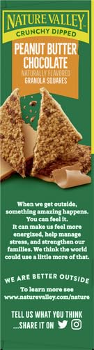 NATURE VALLEY CRUNCHY DIPPED GRANOLA SQUARES, PEANUT BUTTER CHOCOLATE, 6 COUNT, 4.68 OZ
