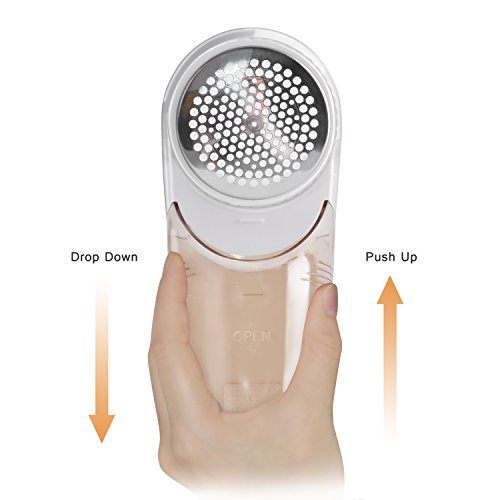 AMFOCUS Electric Lint Remover Portable Lint Shaver Sweater Shaver, Power Cord Removeable, Rechargeable Fabric Shaver Clothes Lint Fuzz Pill Fluff Remover (2018 Upgraded Version) - Thumbnail 6