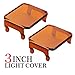 AKD Part 3 Inch Amber LED Pods Covers 2PCS Square Cube Lights Covers PC Protective Bar Lens 3X3 Pod Covers for Fog Ditch Offroad Driving