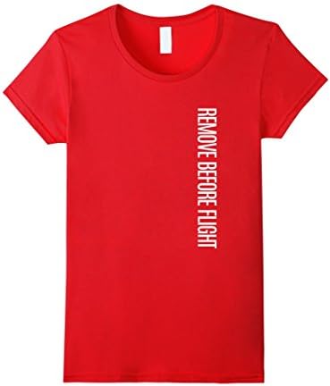 Womens Remove Before Flight Aviation T-Shirt Medium Red