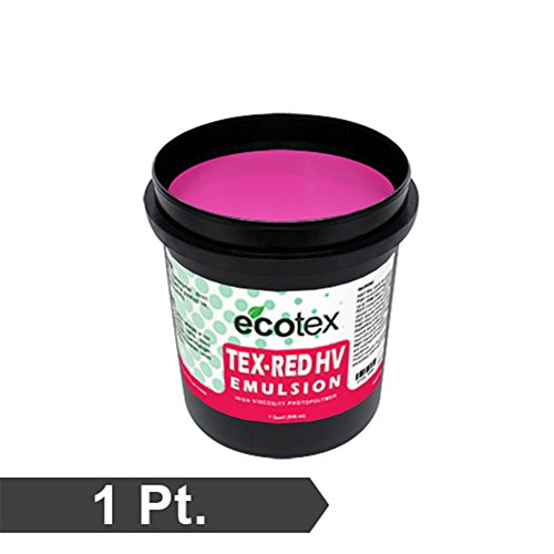 Ecotex TEX-RED HV - High Viscosity Textile Screen Printing Emulsion (1 Pint)
