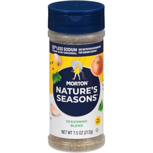 MORTON NATURE’S SEASONS SEASONING BLEND, 25% LESS SODIUM, (7.5 OZ), 6-PACK,PERFECT FOR COOKING & SEASONING