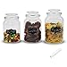 3 Sets Glass Canisters with Chalkboad Glass Storage Jar with Airtight Lid,Food Storage Containers,34/43/54-oz,6 Chalkboard Labels & Chalk Marker Included