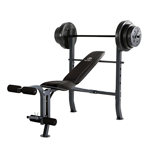 Marcy Diamond Mid-Width Bench and 100-Pound Weight Set