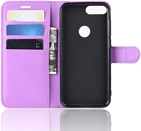 DISLAND Alcatel 1S 2019 Case Luxury Litchi Pattern pu Leather Stand Card Slots Protective case Cover for Alcatel 1S 2019,Purple