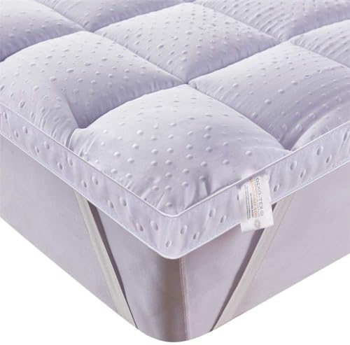 Bedecor Microfibre Mattress Topper 140 x 190, Very Soft and Comfortable Mattress Cover with Non-Slip Design, 3D Massage Bubbles Luxurious Topper 140 x 190, Anti-Allergy Mattress Cover and Machine Washable