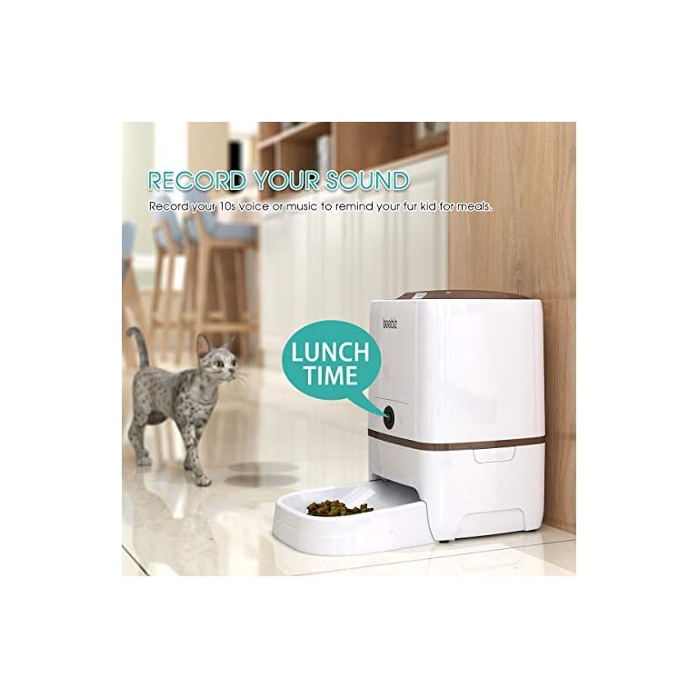 Iseebiz Automatic Pet Feeder with Camera, 6L App Control Smart Feeder