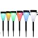 Bear Motion 6 Pack Path Light with Color Changing Solar LED Light for Garden Landscape Path Pathway Lights Lawn Lamp - Black