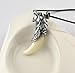 Jovana 1PC Cool Brave Man Wolf Tooth Necklace Titanium Steel Domineering Pendant Necklace