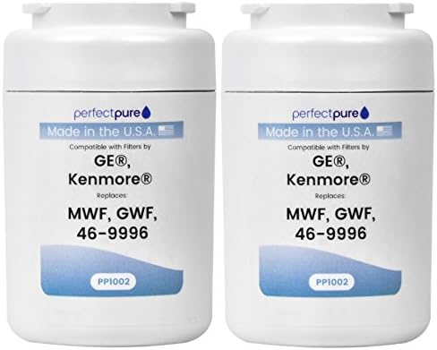 2 - Pack PerfectPure Made in USA Water Filter Replaces GE, Hotpoint, Sears, Kenmore, Brita, MWF Smart Filter, GWF, MWFP, HWF, HWFA, MWFA, MWFAP, MWFDS, GWFDS, 46-9991, 46-9996, WF287, WSG-1, RFC0600A