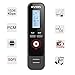 Digital Voice Recorder with Fast Charging by EVIDA,8GB 580Hours 1536Kbps PCM Voice Activated Recording 1 Button Recording/Saved Easy to Set Up Built-in MP3 Player (EV51 with Fast Charging)