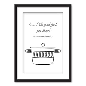 Framed Stockpot Kitchen Wall Black Picture Frames White Matting