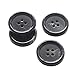 YaHoGa 22 Pieces Real Horn Buttons Set for Blazers Suits Coats 15MM 20MM Natural Black Buffalo Horn Blazer Buttons Suit Buttons for Men (Black)