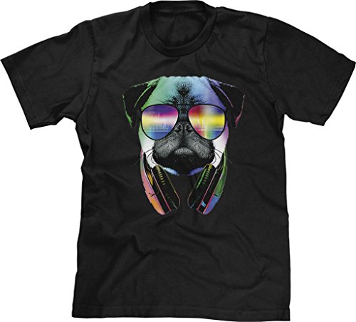Blittzen-Mens-T-shirt-Pug-Sunglasses-Headphones Blittzen-Mens-T-shirt-Pug-Sunglasses-Headphones