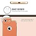 iPhone 7 Case, AmberCase [Flexible Durability] Anti-Slip TPU Defensive Pretty Texture Ultra Slim Lightweight Soft Back Cover Case for Apple iPhone 7 (2016) (Orange & Rose Gold)