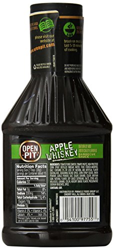 Open Pit Barbecue Apple Whiskey BBQ Sauce, 18 Ounce (4 Pack)