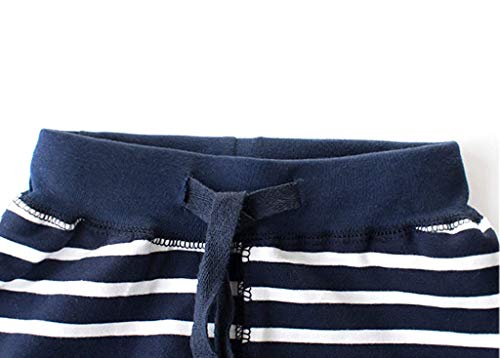 Londony♪ Toddler Boys Cotton Clothes Sets Short Sleeve Tee Summer Cartoon T-Shirt Tops Shorts Outfits Set Clothes Blue - Thumbnail 6