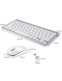 Teclado y ratón inalámbricos compatibles con iMac MacBook Windows Computer y tabletas Android