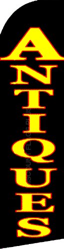 Antiques Feather Swooper Flag Banner Kit: 14' Pole Set, Safety Orange Stake