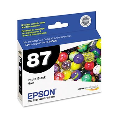 Epson UltraChrome Hi-Gloss 87 Inkjet Cartridge (Photo Black) (T087120)