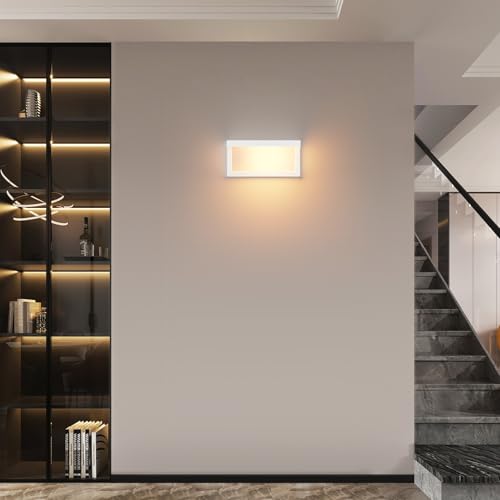 Klighten 2 x E27 Outdoor Wall Light by Bianca, Outdoor Wall Light IP65, 60W Suitable for Indoor Outdoor, Patio, (No Bulb)