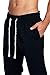 PROGO USA Men's Joggers Sweatpants Basic Fleece Marled Jogger Pant Elastic Waist (Small, Black)
