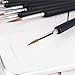 Holotap Detail Paint Brush Set, 10 Sizes Miniature Art Painting Brushes Micro Detail Brush Set for Spray Watercolor Oil Acrylic Craft Models Painting (Dark Blue)