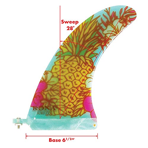 image for KONA SURF CO. Classic Single Center Fin for Longboard, Surfboard and P