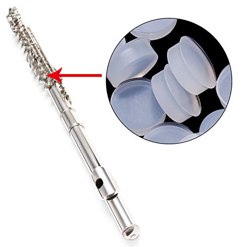 image for Pangda 26 Pieces Flute Cleaning Kit Set with Soft Rubber Flute Key Plu