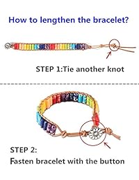 Top Plaza - Pulsera de 7 chakras ajustable bohemio bohemio para yoga, hecha a mano, piedras de chakra, cristales de curación, joyería para mujeres y niñas