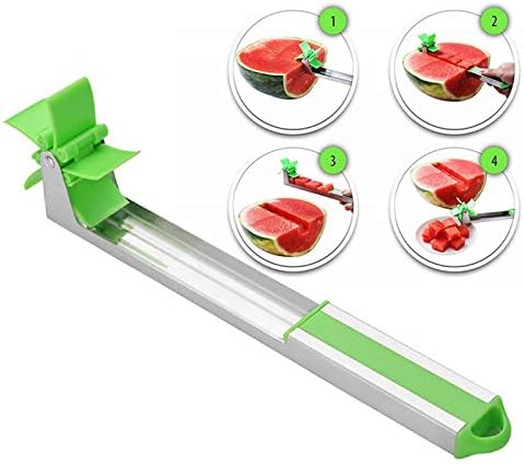 GooKit Melon Stainless Steel Watermelon Slicer Cutter Knife Melon and Cantaloupe Fruit Slicer Fruit V