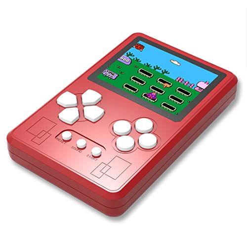 Beico Portable Handheld Game Console for Kids and Adults with Built in 318 Classic Old Style Video Games Perfect for Holiday or Travel Entertainment Children Birthday Gift (Red)