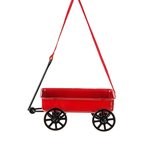 Retro Red Wagon Metal Christmas Ornament Figurine (Certified Refurbished)