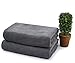 KinHwa Microfiber Hand Towels for Bathroom Soft and Absorbent Face Towels for Bath, Spa, Gym 16inch x 30inch 2 Pack Gray