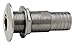 Attwood 66547-3 Stainless Steel Straight Thru-Hull Valve Fitting, Barbed, Standard Length, for 3/4-Inch Interior Diameter Hose