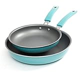 The Pioneer Woman Butterfly Vintage Speckle 2-Pack Non-Stick Frying Pan Set, Turquoise